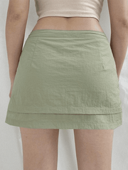 Drawstring Ultra Cargo Mini Skirt