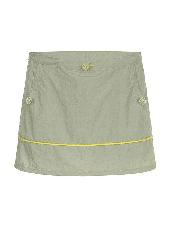 Drawstring Ultra Cargo Mini Skirt