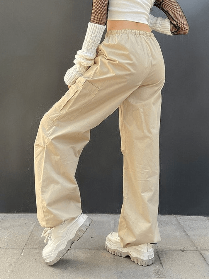 Drawstring Y2K Straight-Leg Pants