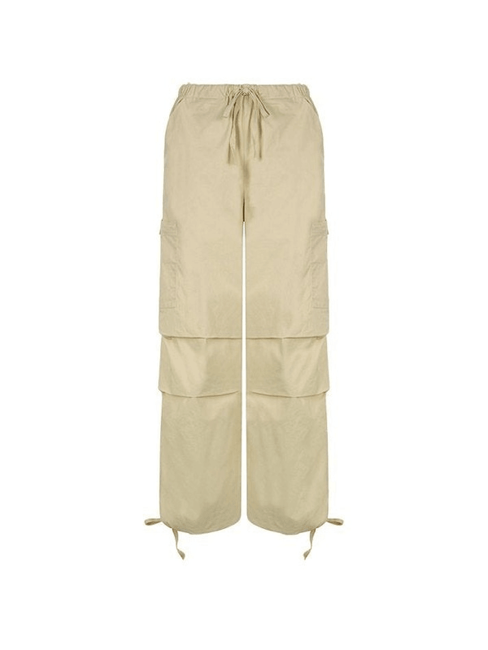 Pantalon droit Y2K à cordon de serrage