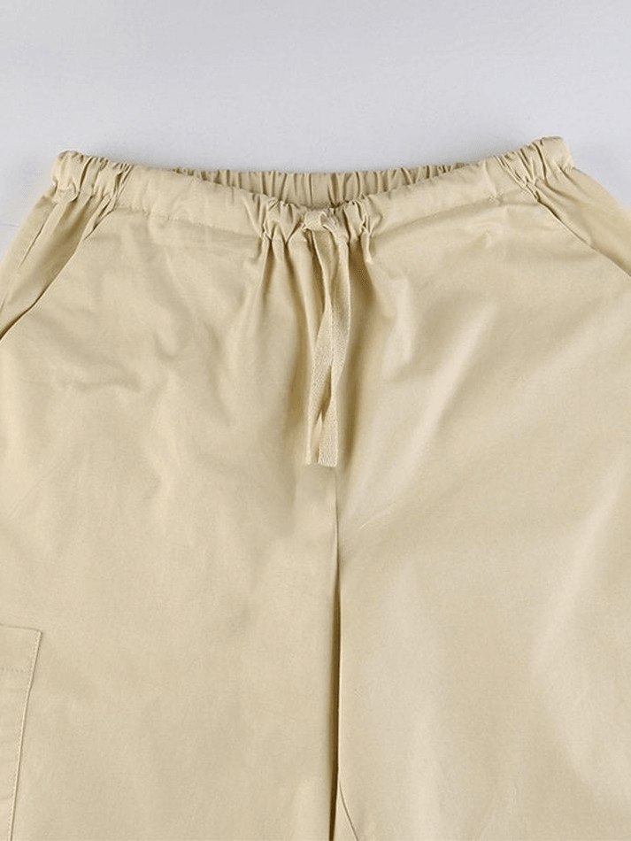 Drawstring Y2K Straight-Leg Pants