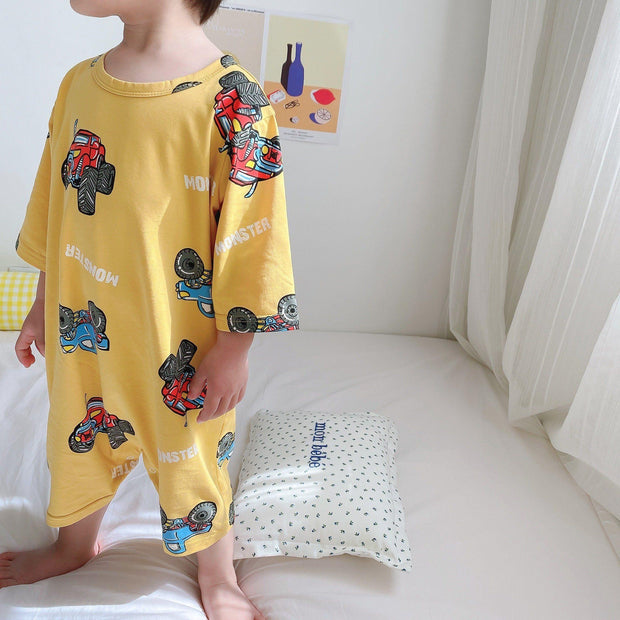 Dream Kids Summer Mid Romper - MomyMall 18-24 Months / Yellow Car