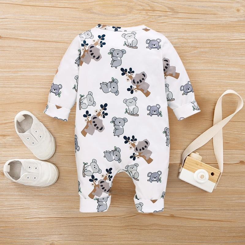 Cute Koala Printed Baby Jumpsuit