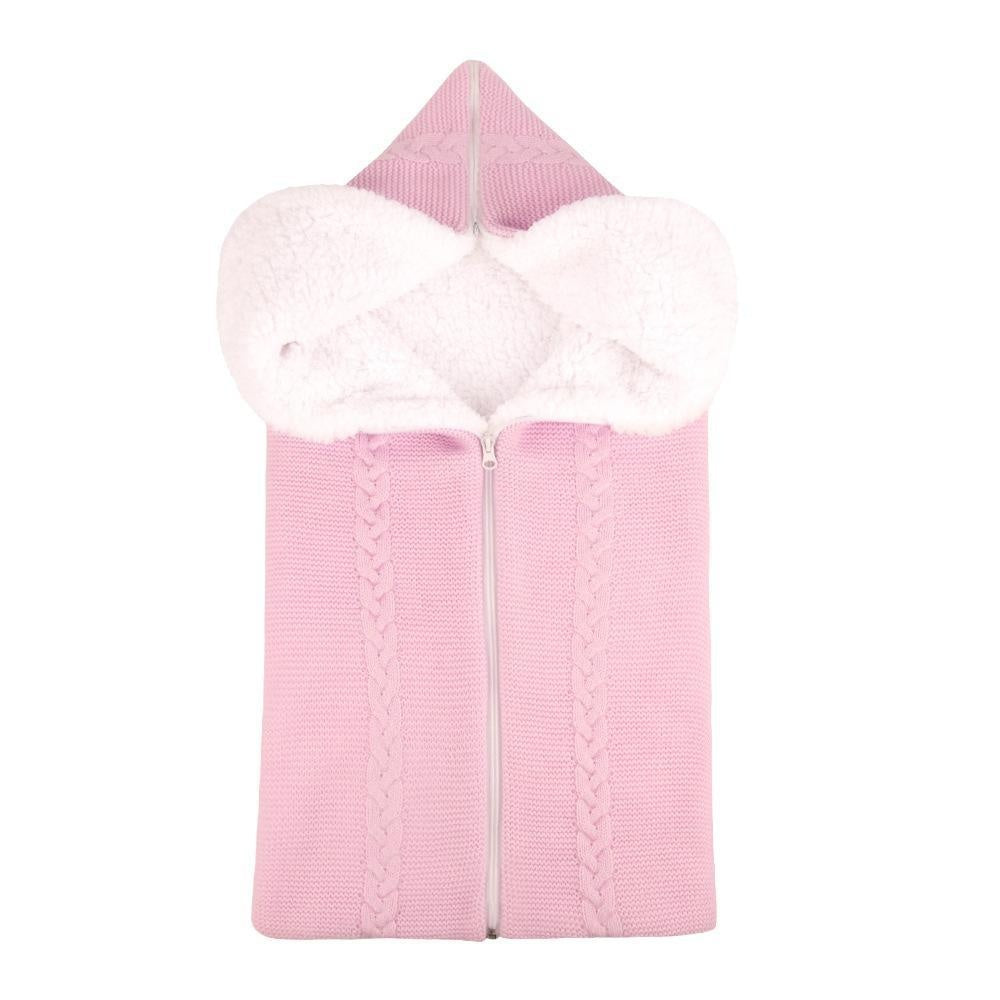 Cute Wrap Swaddle Blanket Knit Newborn Baby Sleeping Bag - MomyMall