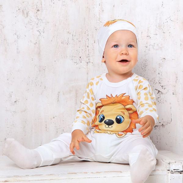 Lovely Cartoon Lion Printed Baby Jumpsuit - MomyMall