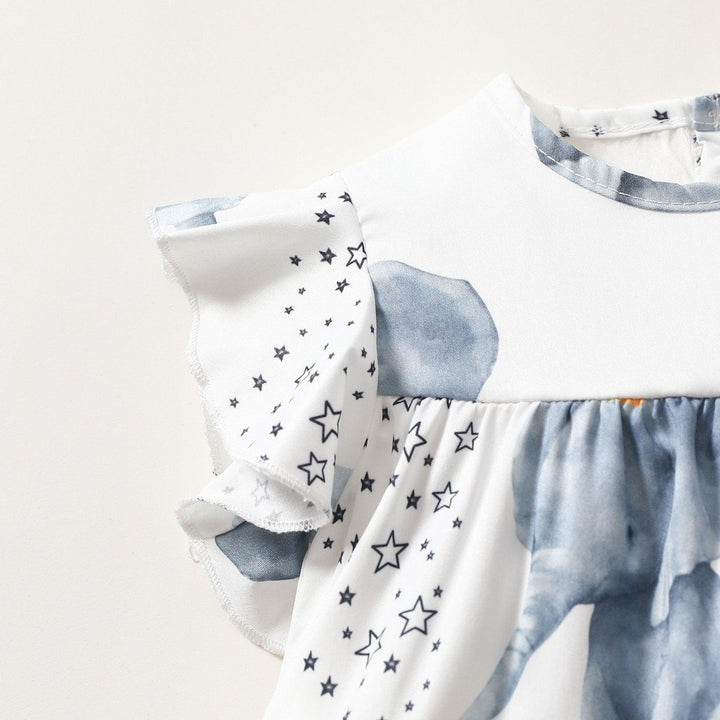 Sweet Elephant Printed Baby Dress - MomyMall