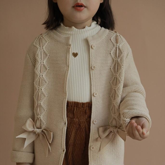 Ella Bow Knitted Cardigan - MomyMall