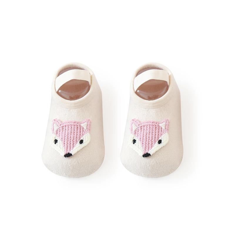 Embroidered Animal Patch Non-Slip Socks