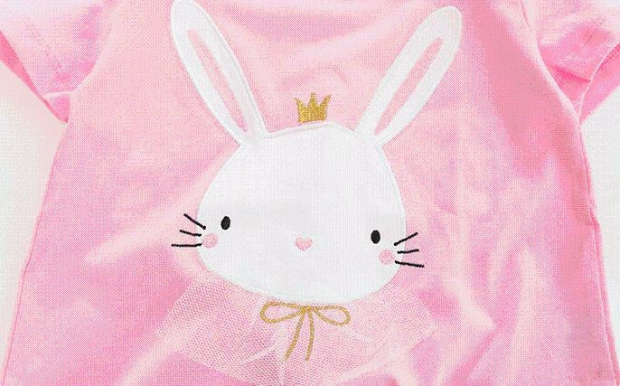 Embroidered Crown Bunny Tee - MomyMall