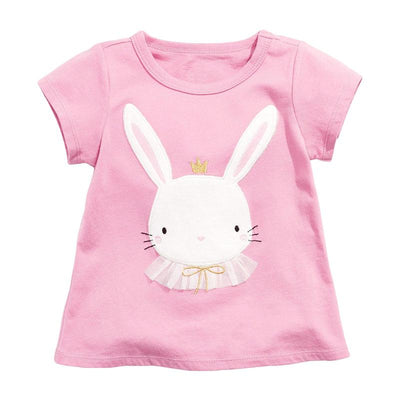 Embroidered Crown Bunny Tee - MomyMall 2-3 Years