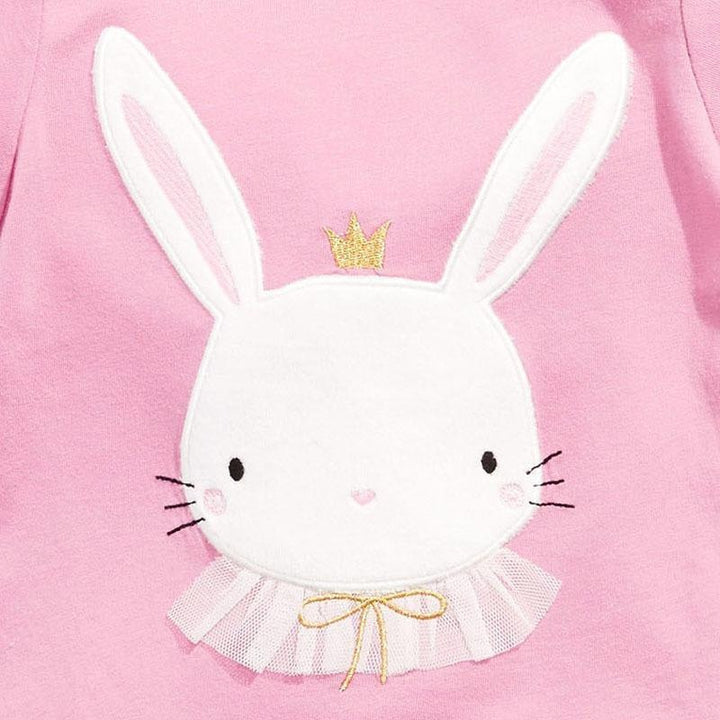 Embroidered Crown Bunny Tee - MomyMall
