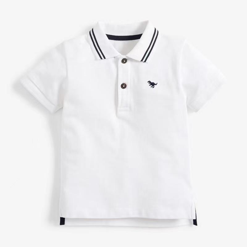 Tiny Rex Striped Collar Polo Shirt