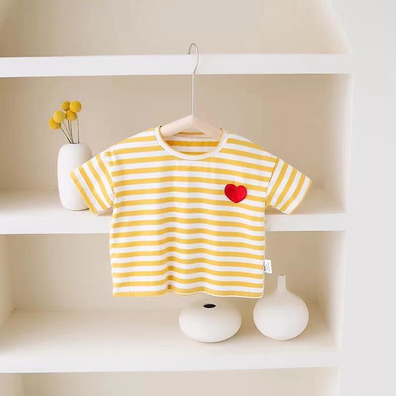 Mini Heart Striped Sailor Tee