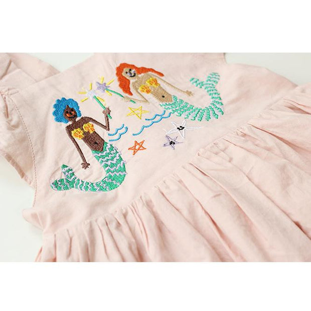 Embroidered Little Mermaid Dress - MomyMall