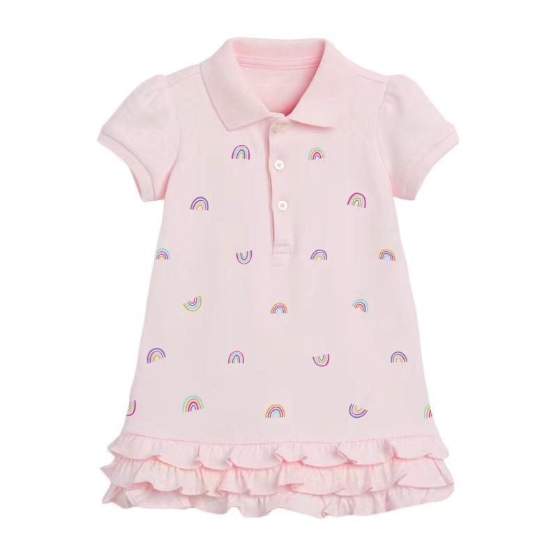 Tiny Rainbow Ruffled Polo Dress - MomyMall 2-3 Years