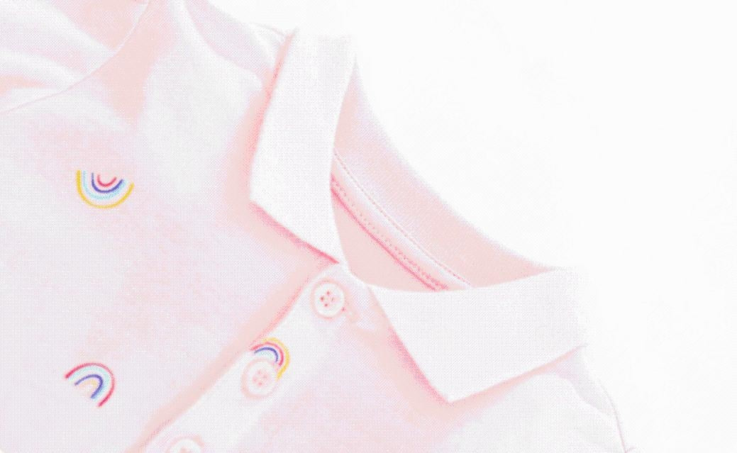 Tiny Rainbow Ruffled Polo Dress - MomyMall