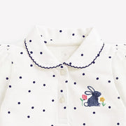 Langarmshirt mit bestickten Tiny Bunny Dots