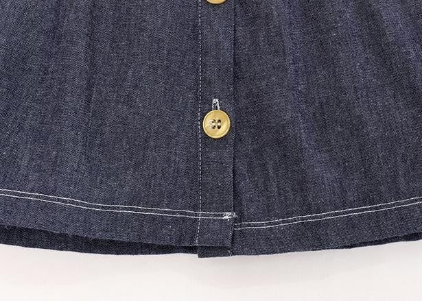 Erica Buttoned Denim Dress - MomyMall