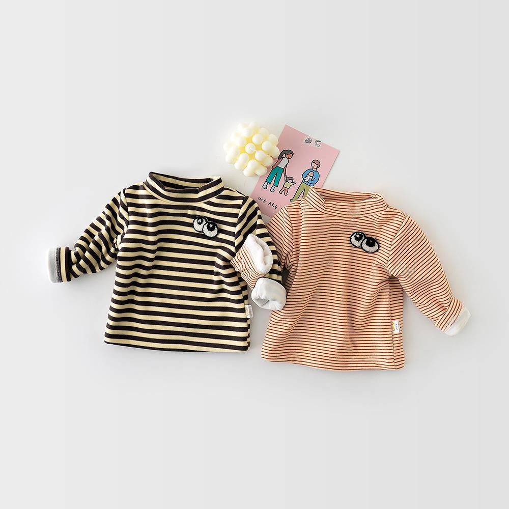 Big Eyes Patch Stripes Plush Top