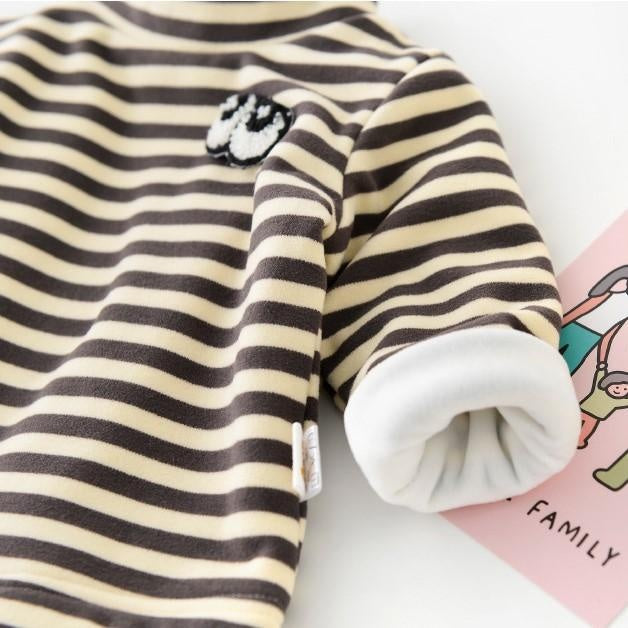 Big Eyes Patch Stripes Plush Top