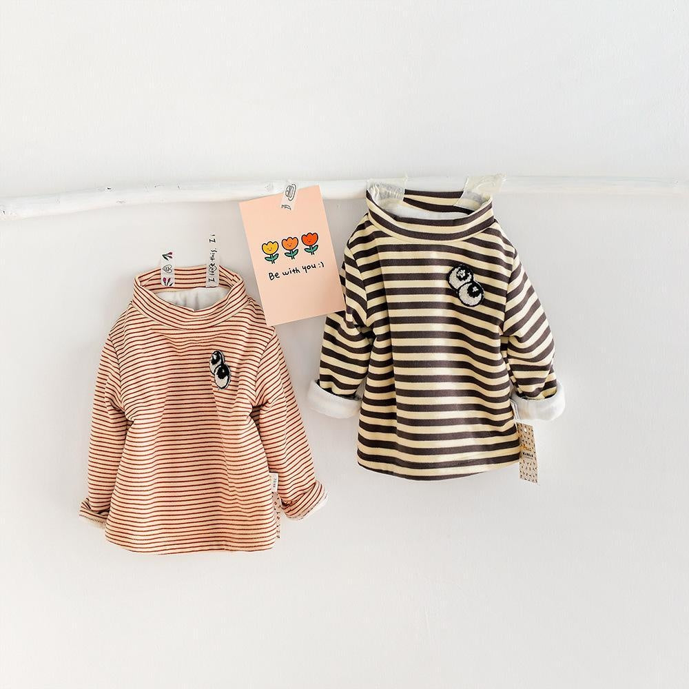 Big Eyes Patch Stripes Plush Top