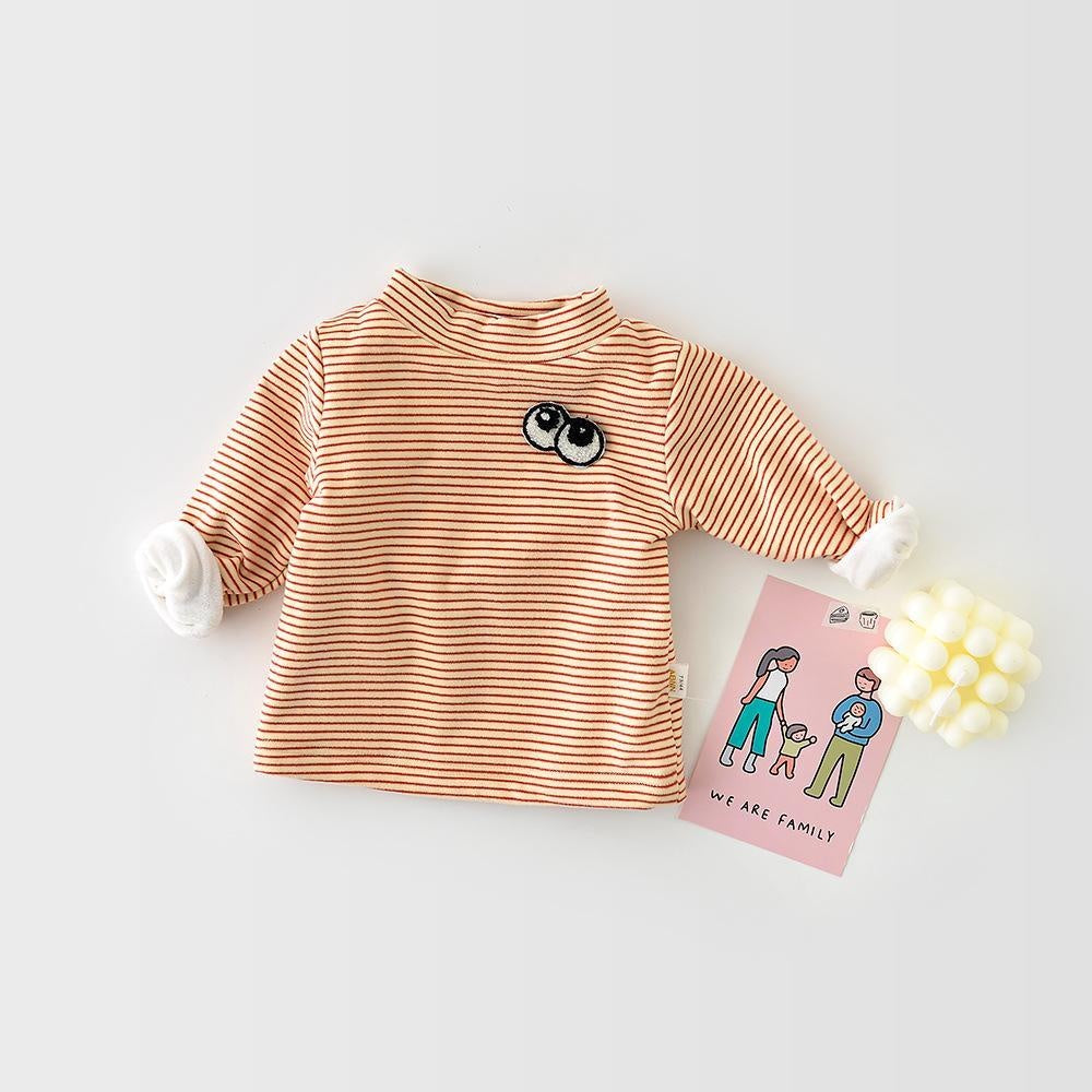 Big Eyes Patch Stripes Plush Top