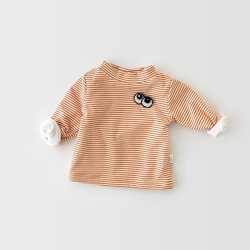 Big Eyes Patch Stripes Plush Top