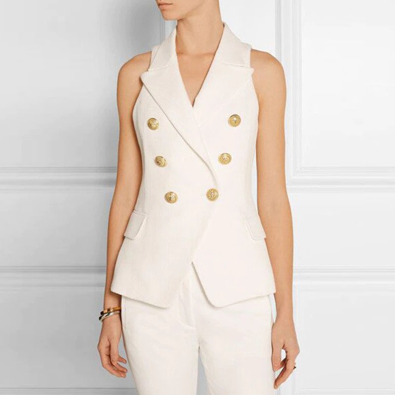 Gold Button Vest - MomyMall