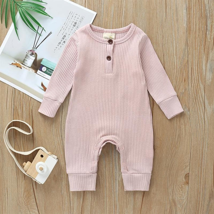 Lovely Solid Color Baby Jumpsuit - MomyMall Pink / 0-3 Months