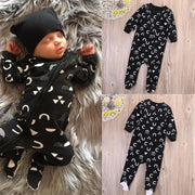 Geometric Printed Baby Zipper Jumpsuit - MomyMall