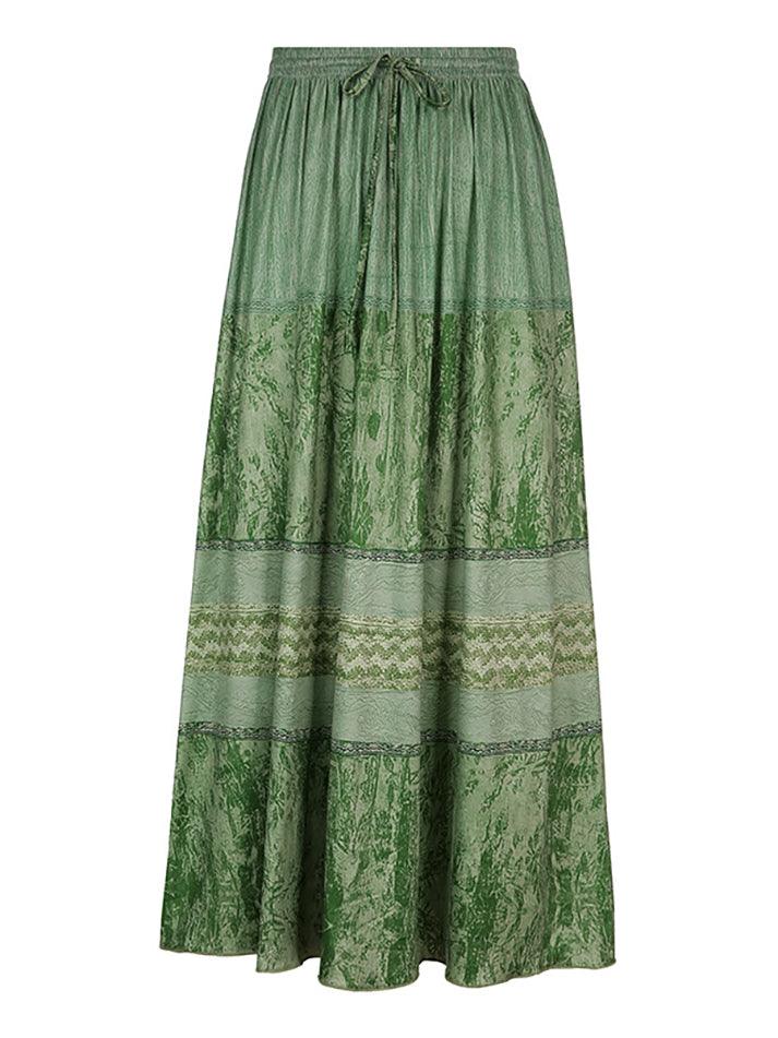 Fairy Vintage Printed Midi Skirt - MomyMall