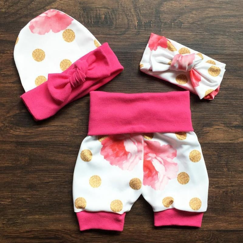 4PCS “Grandma makes EVERYTHING Better” Lovely Floral Printed Baby Set - MomyMall