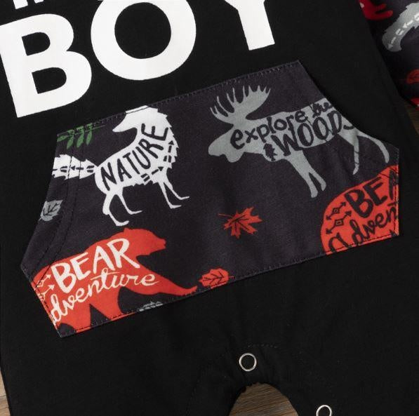 Mom's Boy Animal Adventure Romper