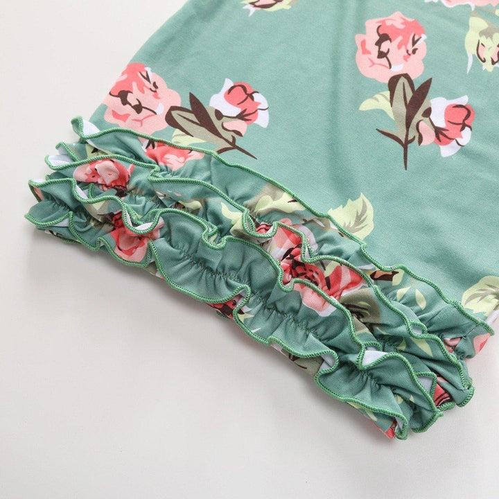 Lovely Baby Floral Printed Pajamas With Hat - MomyMall