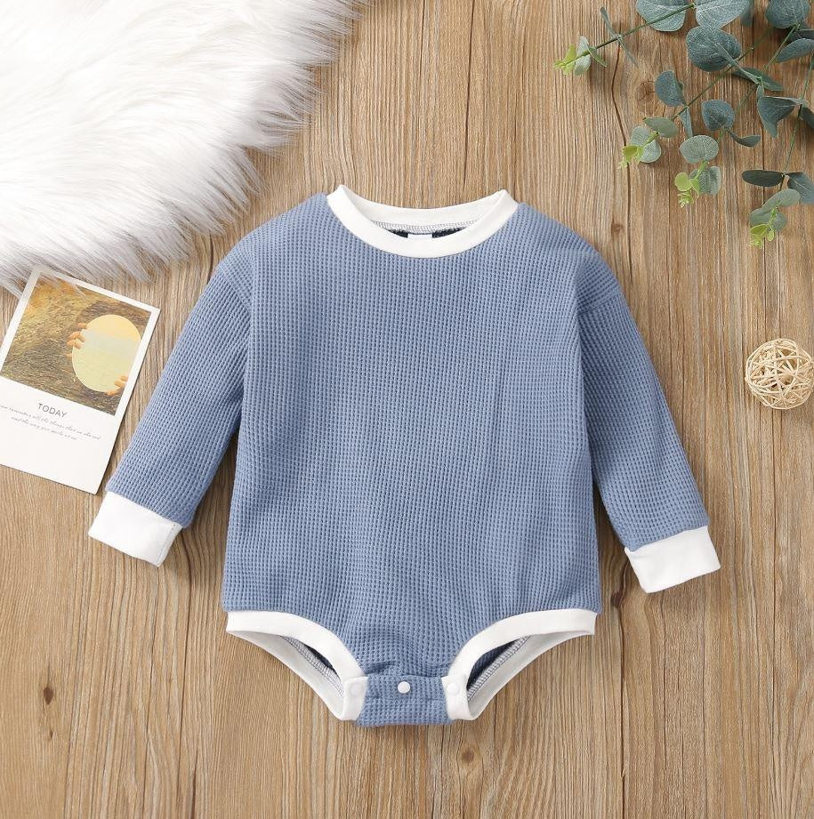 Long Sleeve Sweet Solid Onesie