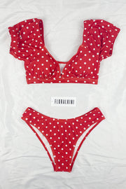 Red Polka Dot Bikini Bottoms