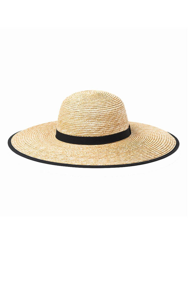 Wheat Straw Ribbon Trim Dome Crown Sun Hat - MomyMall