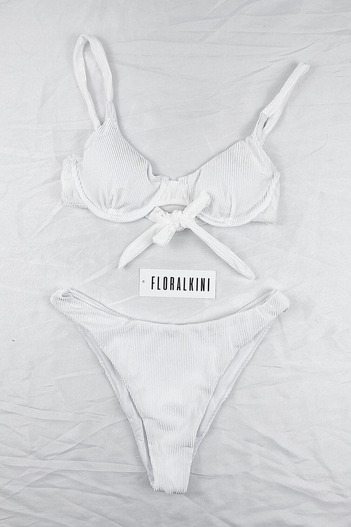 White Velvet Bikini Bottom - MomyMall