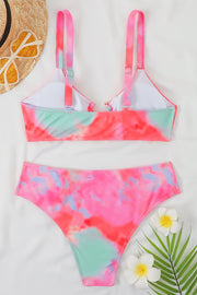 Pink Printed High-Waist Bikini Bottoms - MomyMall