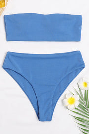 Gerippte Bikinihose „Ocean“ mit hoher Taille