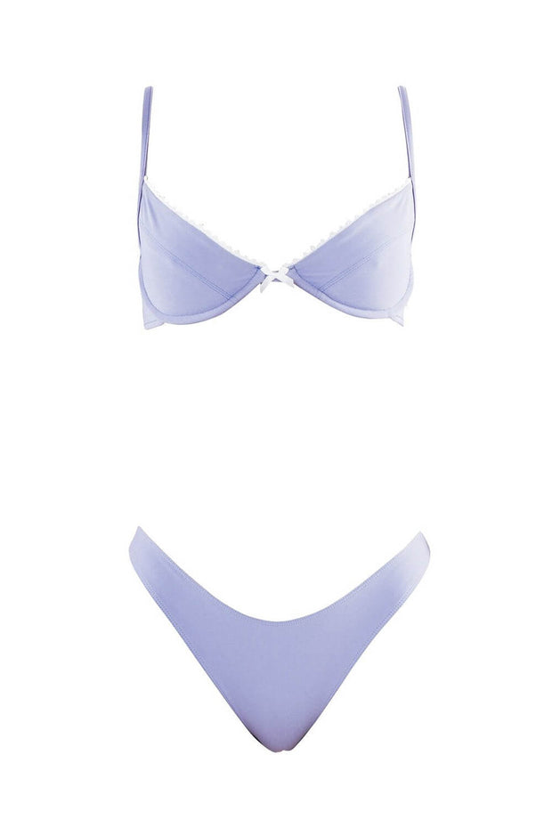 Lavender Underwire Bralette Bikini Top