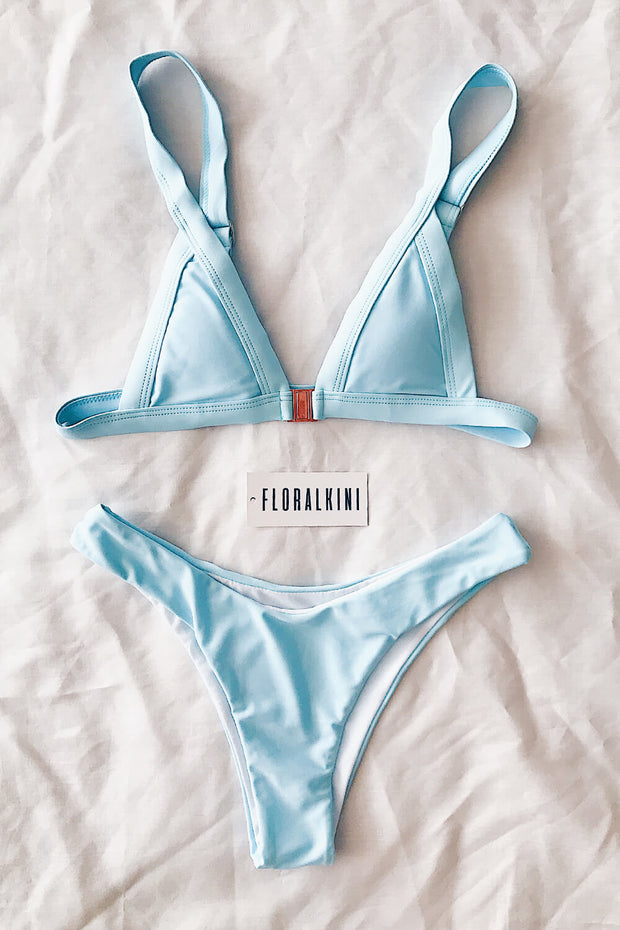 Light Blue V Cut Bikini Bottoms - MomyMall