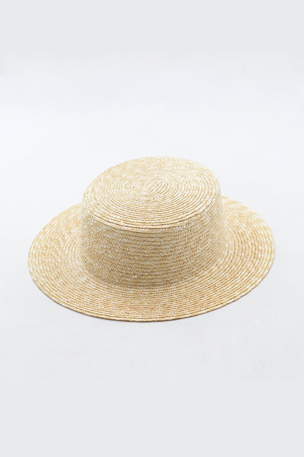 Wheat Straw Flat Boater - MomyMall