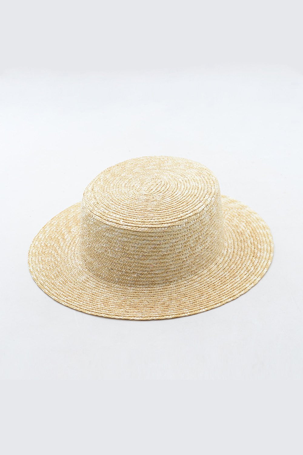 Wheat Straw Flat Boater - MomyMall