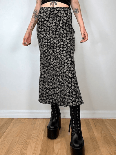 Floral Allover Midi Skirt