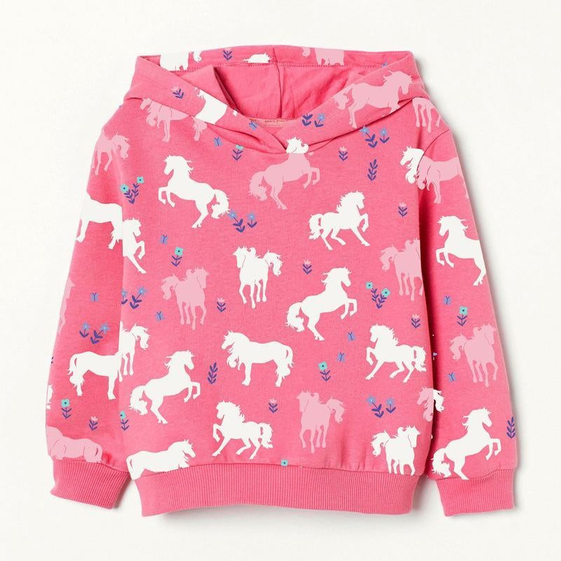 Floral Horse Pattern Hoodies