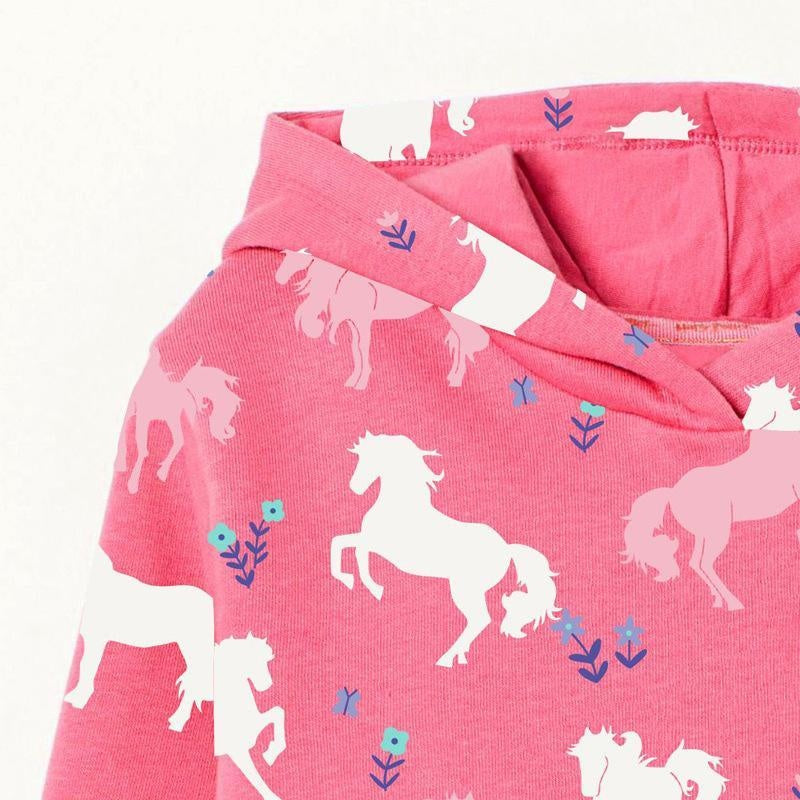 Floral Horse Pattern Hoodies