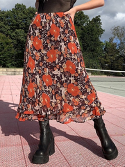 Floral Print Maxi Skirt