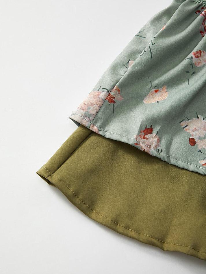 Floral Print Ruffle Mini Skirt - MomyMall