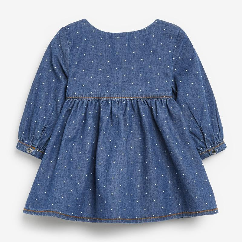 Bunny Forest Buttoned Denim Dress